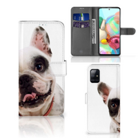 Samsung Galaxy A71 Telefoonhoesje met Pasjes Franse Bulldog