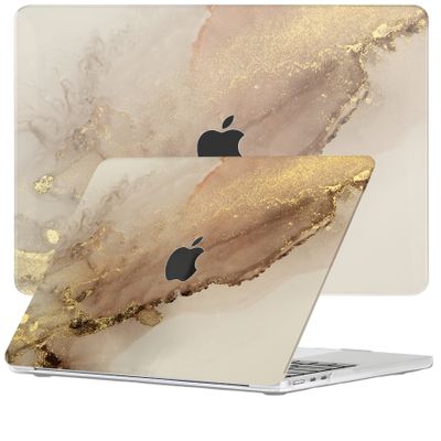 Lunso MacBook Air 13 inch (2022-2025) cover hoes - case - Sweet Caramel