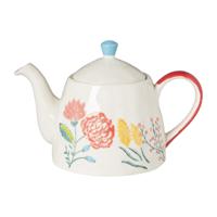 Theepot bloemen - multikleur - 750 ml - thumbnail