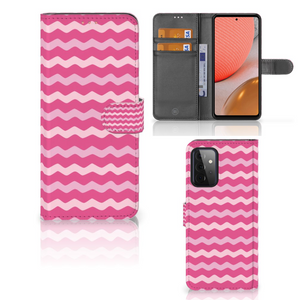 Samsung Galaxy A72 Telefoon Hoesje Waves Pink