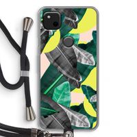 Fantasie jungle: Pixel 4a Transparant Hoesje met koord