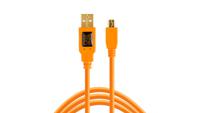 Tether Tools USB-kabel USB-mini-B stekker, USB-A stekker 4.60 m Oranje CU5451 - thumbnail