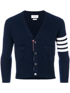 Thom Browne cardigan crop en cachemire - Bleu