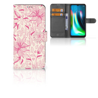 Motorola Moto G9 Play | E7 Plus Hoesje Pink Flowers - thumbnail