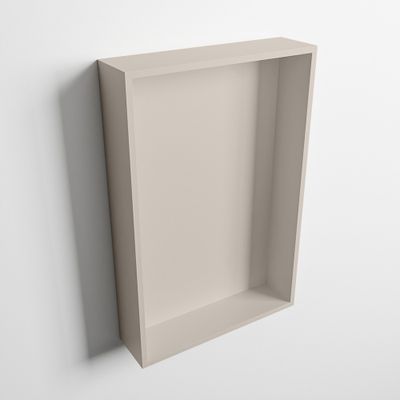 MONDIAZ EASY Nis 44,5x29,5cm in solid surface kleur Linen | Linen. 1 vak geschikt voor in- of opbouw