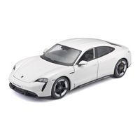 Modelauto Porsche Taycan wit schaal 1:24/20 x 8 x 6 cm   -