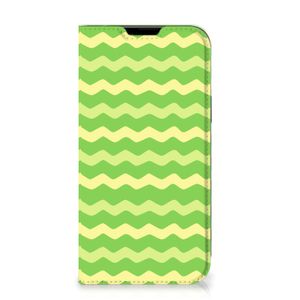 Apple iPhone 14 Plus Hoesje met Magneet Waves Green