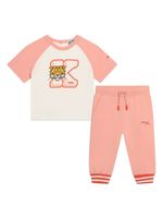 Kenzo Kids survêtement bicolore à logo imprimé - Tons neutres - thumbnail