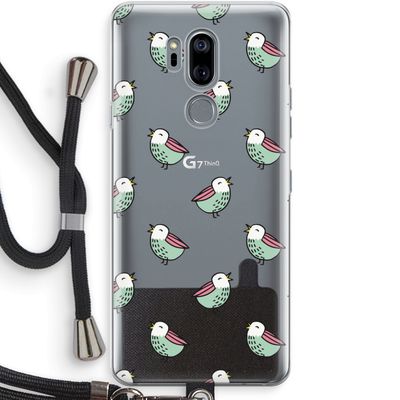 Vogeltjes: LG G7 Thinq Transparant Hoesje met koord