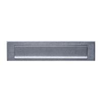 Intersteel briefplaat 340x75mm met klep/regenrand - PVD RVS getrommeld - thumbnail