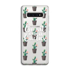 Cactus quote: Samsung Galaxy S10 4G Transparant Hoesje