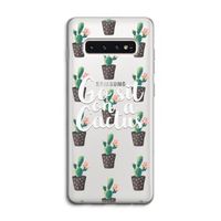 Cactus quote: Samsung Galaxy S10 4G Transparant Hoesje