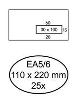 Envelop Quantore 110x220mm venster 3x10cm rechts zelfkl 25st - thumbnail