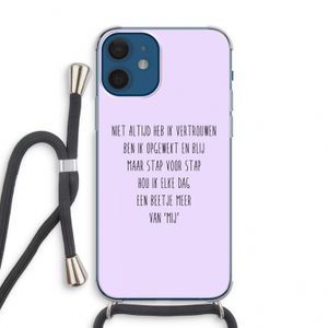 Zelfvertrouwen: iPhone 12 mini Transparant Hoesje met koord