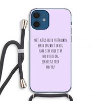 Zelfvertrouwen: iPhone 12 mini Transparant Hoesje met koord Zelfvertrouwen: iPhone 12 mini Transparant Hoesje met koord