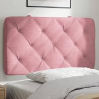 Hoofdbordkussen 90 cm fluweel roze - thumbnail