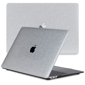 Lunso MacBook Air 13 inch (2022-2025) cover hoes - case - Glitter Zilver