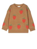 Konges Sløjd pull à imprimé fraises - Marron