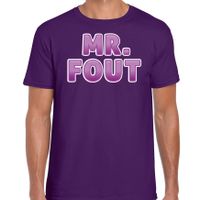 Verkleed t-shirt voor heren - Mr. Fout - paars - carnaval - thumbnail