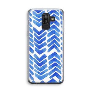 Blauwe pijlen: Samsung Galaxy J8 (2018) Transparant Hoesje