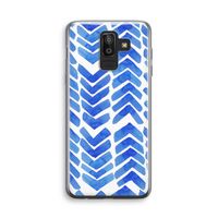 Blauwe pijlen: Samsung Galaxy J8 (2018) Transparant Hoesje