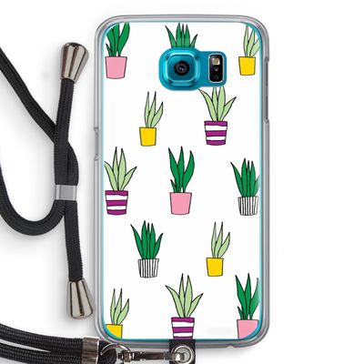 Sanseveria: Samsung Galaxy S6 Transparant Hoesje met koord