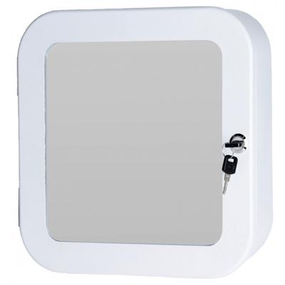 Bathroom Solutions Medicijnkastje - wit - met spiegel en slot - 32 x 32 cm