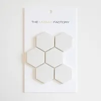 The Mosaic Factory London Mozaiek Tegel Hexagon - Super Wit Porselein Ongeglazuurd, R11 281x325 mm