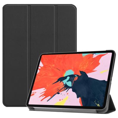Custer textuur horizontale Flip PU lederen Case voor iPad Pro 12 9 inch (2018) met drie-vouwen houder & slaap / Wake-up Function(Black)