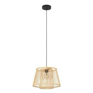 EGLO Hykeham Hanglamp - E27 - Ø 38 cm - Zwart|Hout