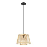 EGLO Hykeham Hanglamp - E27 - Ø 38 cm - Zwart|Hout