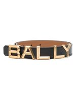 Bally ceinture en cuir à logo - Noir