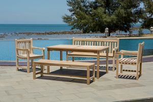 Artistiq Tuinset 'Jalela' 2 fauteuils + 2 banken + tafel, Teakhout