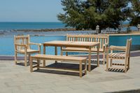 Artistiq Tuinset 'Jalela' 2 fauteuils + 2 banken + tafel, Teakhout