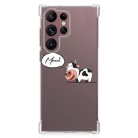 Samsung Galaxy S23 Ultra Stevig Bumper Hoesje Cow - thumbnail