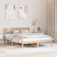 Bedframe met hoofdeinde Naturel 140 x 200 cm Massief grenenhout