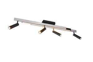 Trio 4-lichts led spotZeno metaal met zwart - 648310505