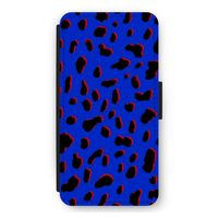 Blue Leopard: iPhone 11 Flip Hoesje