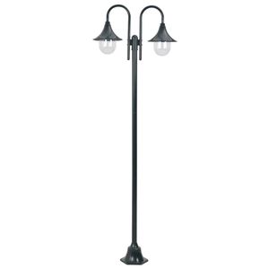 VidaXL Paalverlichting tuin e27 220 cm aluminium donkergroen 2-delig