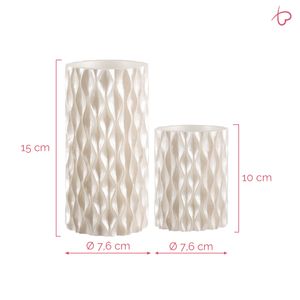 Pauleen LED-kaarsen Wax Cosy Pearl - 2 stuks