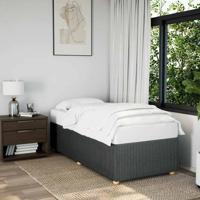 Bedframe zonder matras 100x200 cm stof donkergrijs