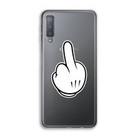 Middle finger black: Samsung Galaxy A7 (2018) Transparant Hoesje Middle finger black: Samsung Galaxy A7 (2018) Transparant Hoesje