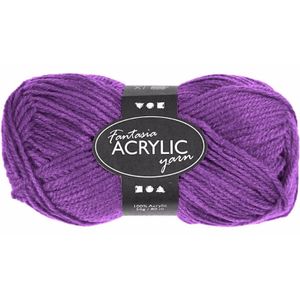 Paars acryl 3-draads garen 80 meter