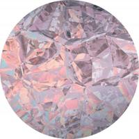Fotobehang - Glossy Crystals 125x125cm - Rond - Vliesbehang - Zelfklevend