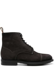 Santoni bottines en daim à lacets - Gris