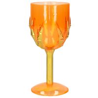 Horror kelk wijnglas/drinkbeker oranje 18 cm - thumbnail