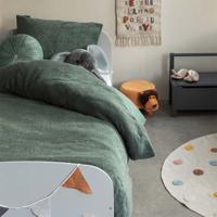 Dekbedovertrek Teddy Kids Groen Effen 140x200 Cm Verwarmend Fresh And Co - Dekbed-Discounter.nl