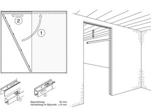 Hawa montageprofiel 3000mm met bev.mat v.80/B Pocket