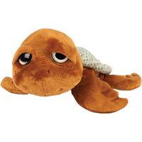 Suki Gifts pluche zeeschildpad Jules knuffeldier - cute eyes - donkerbruin - 24 cm   -