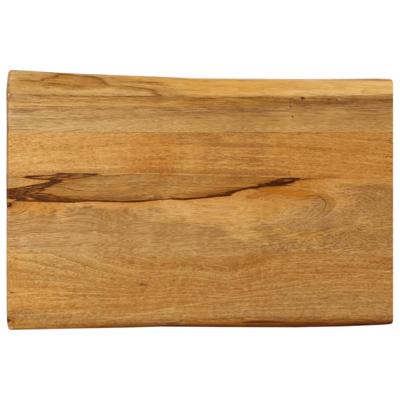 Tafelblad met natuurlijke rand 70x40x2,5 cm massief mangohout